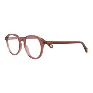 Chloé Womens Round/Oval Pink Pink Transparent Fashion Designer Eyewear